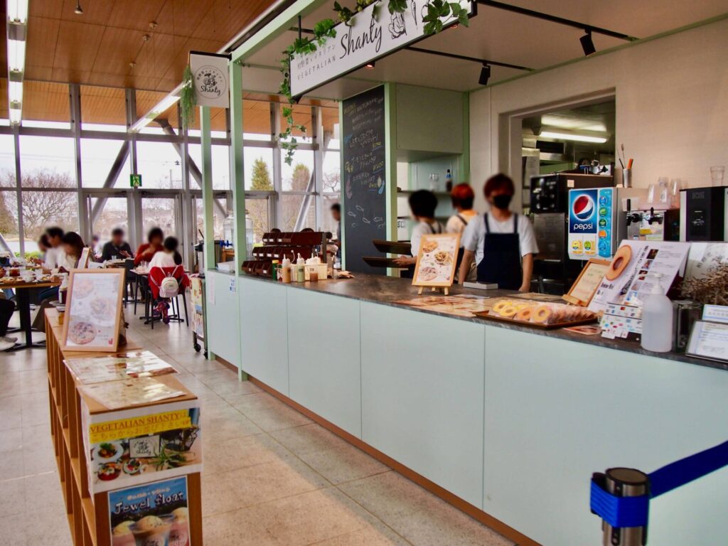 道の駅しょうなん・つばさ棟にあるベジタリアンシャンティー