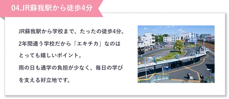04.JR蘇我駅から徒歩4分